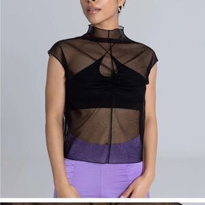 Sheer Black Top
